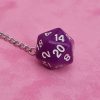 Purple D&D D20 Dice Earrings - Image 3