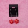Red D&D D20 Dice Earrings - Image 4