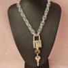 Chunky Acrylic Padlock Necklace