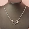 Black Winged Heart Necklace - Image 4