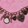 Vintage Hearts & Roses Charm Bracelet - Image 4