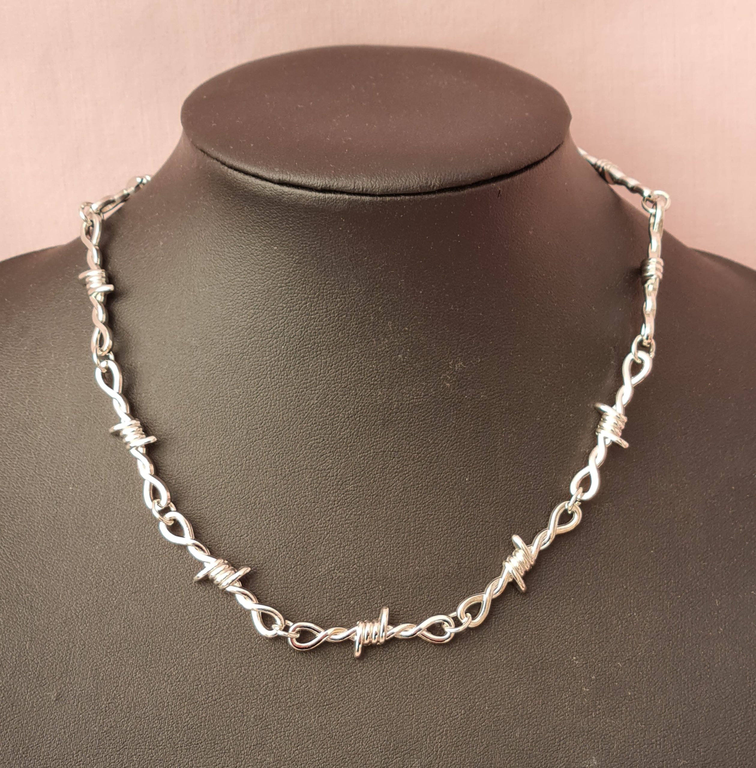 Barbed Wire Choker, Barbed Wire Necklace, Silver Barbed Wire Necklace,  Stainless Steel Barbed Wire Necklace - Etsy