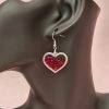 Pink Glitter Heart Earrings - Image 5