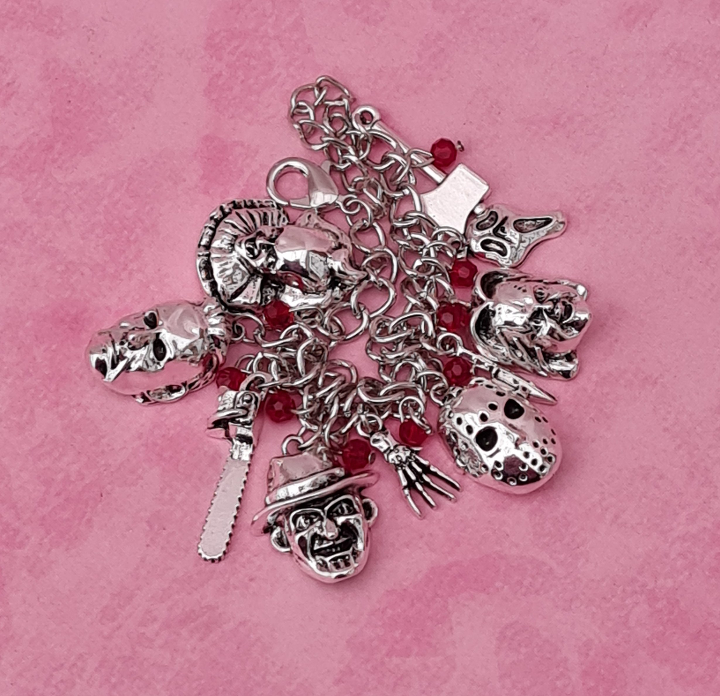 Spooky Gothic Charm Bracelet – Biohazard Candy