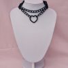 Black Chained Heart Choker - Image 6