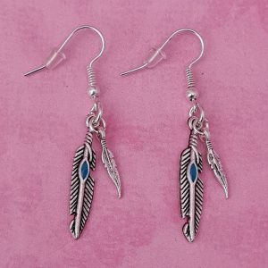 Resident Evil Claire Redfield Feather Earrings