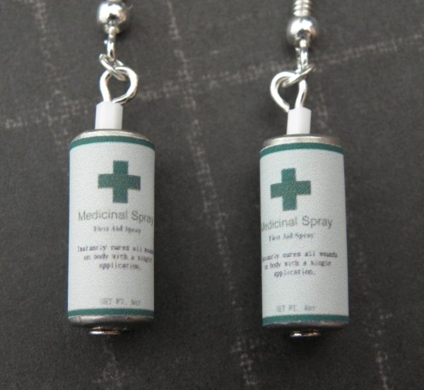 Resident Evil First Aid Spray Earrings - Image 2