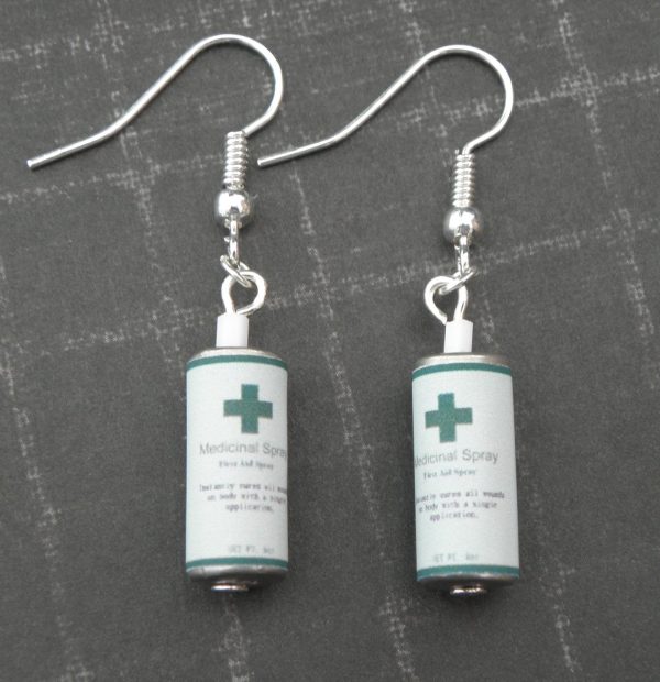 Resident Evil First Aid Spray Earrings