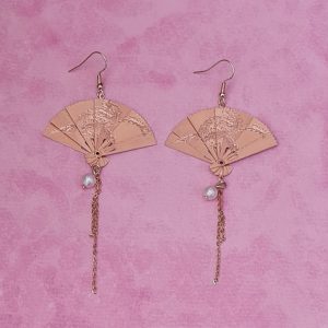 Japanese Foldable Fan Earrings