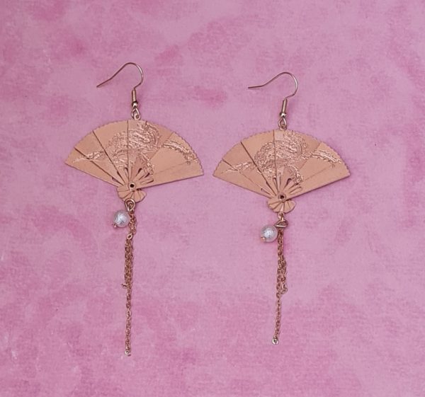 Japanese Foldable Fan Earrings
