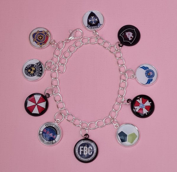 Resident Evil Logo Charm Bracelet