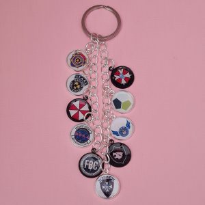 Resident Evil Logo Charm Keychain