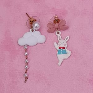 Kawaii Bunny and Cloud Earrings