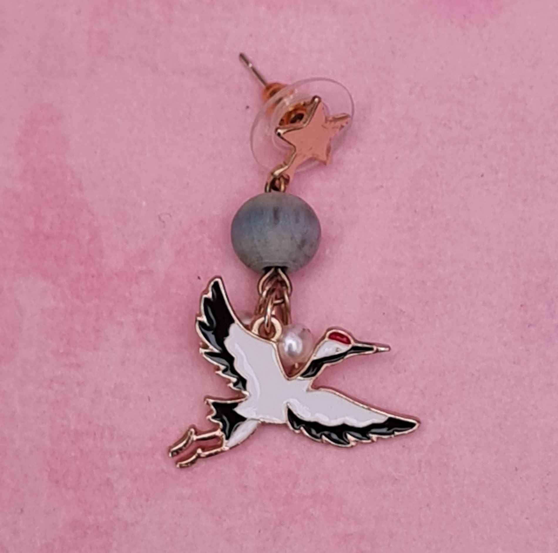 Japanese Crane Earrings - Image 2