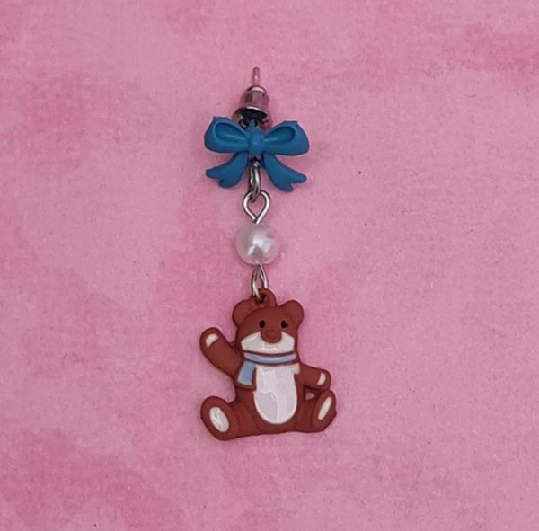 Kawaii Bear and Cloud Earrings - Image 2