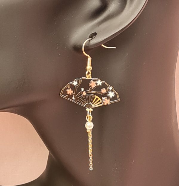 Japanese Fan Earrings - Image 3