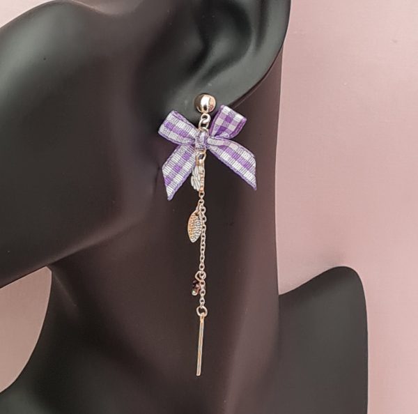 Kawaii Bear and Grapes Earrings - Image 5