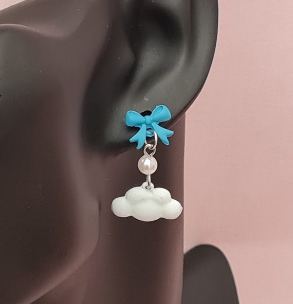 Kawaii Bear and Cloud Earrings - Image 5