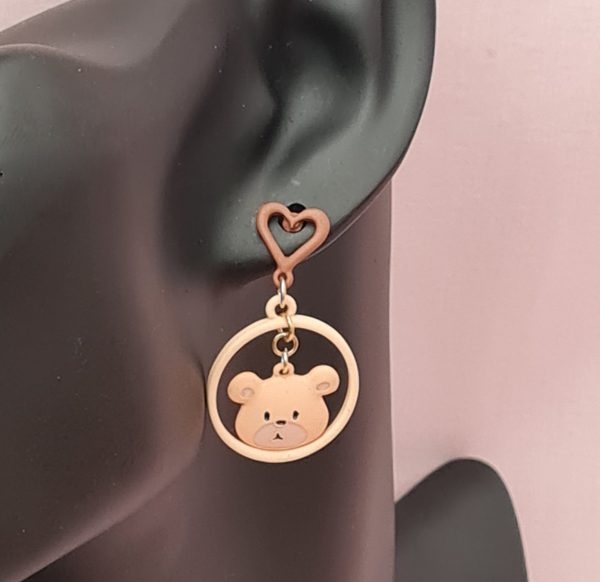 Kawaii Bear Love Earrings - Image 5