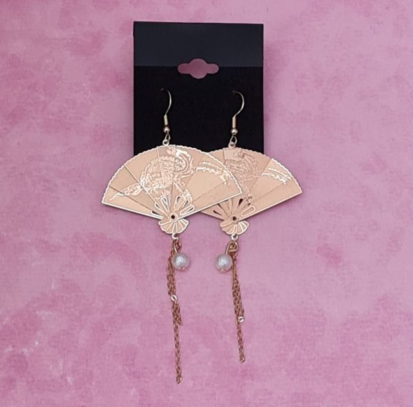 Japanese Foldable Fan Earrings - Image 6