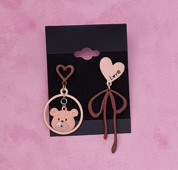 Kawaii Bear Love Earrings - Image 6