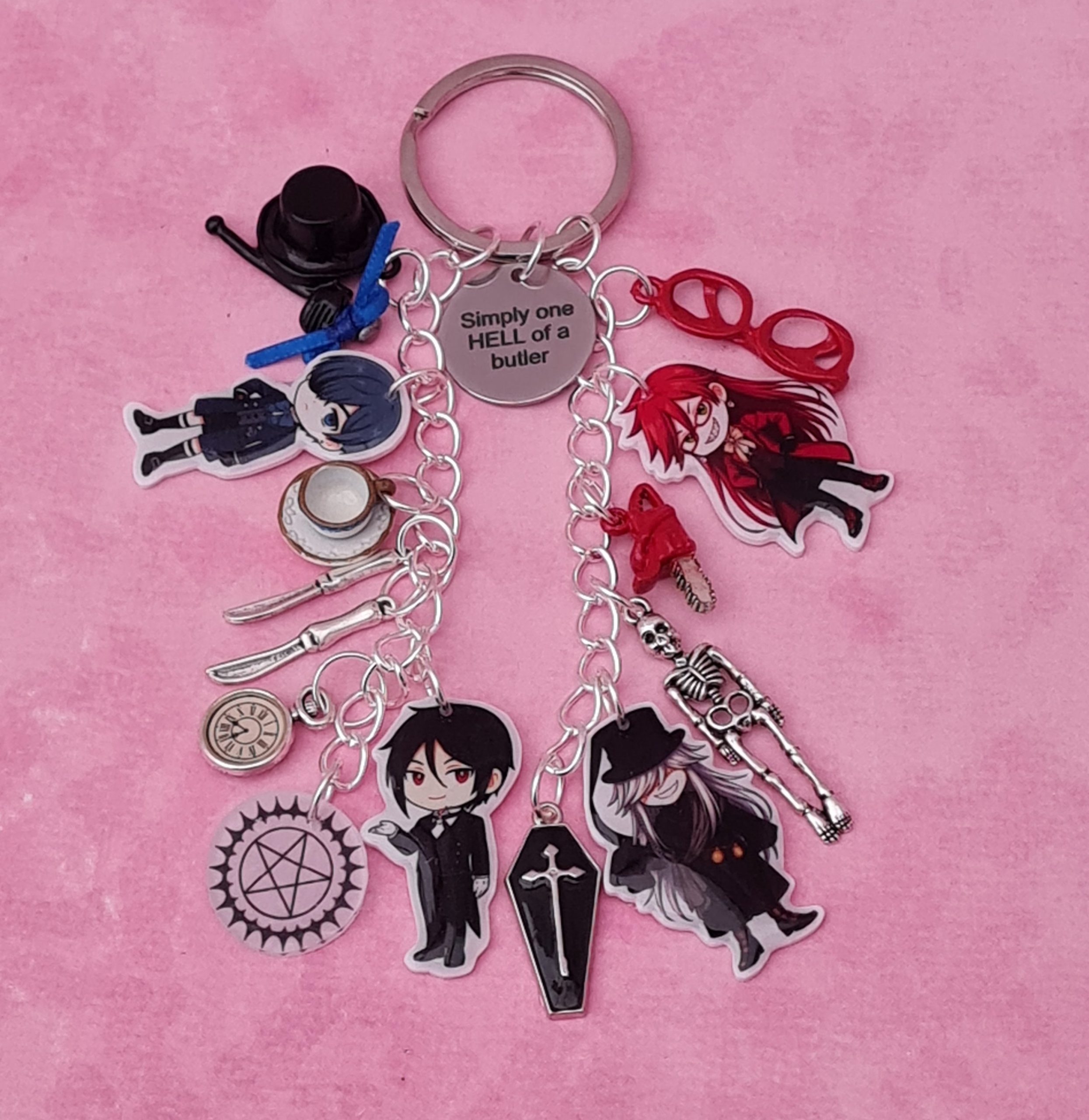 Black Butler Charm Keychain