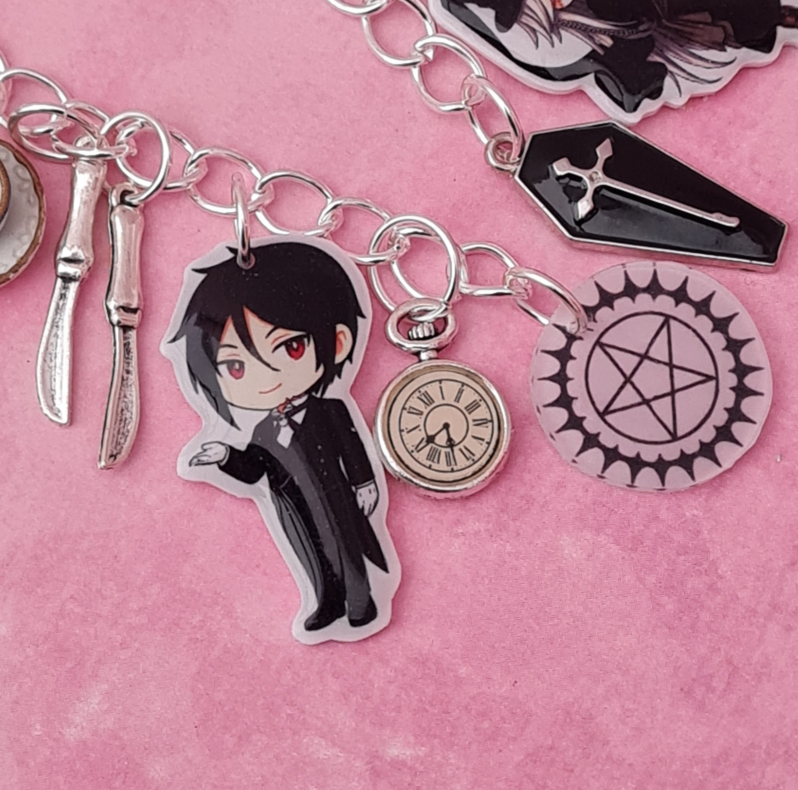 Black Butler Charm Keychain - Image 3