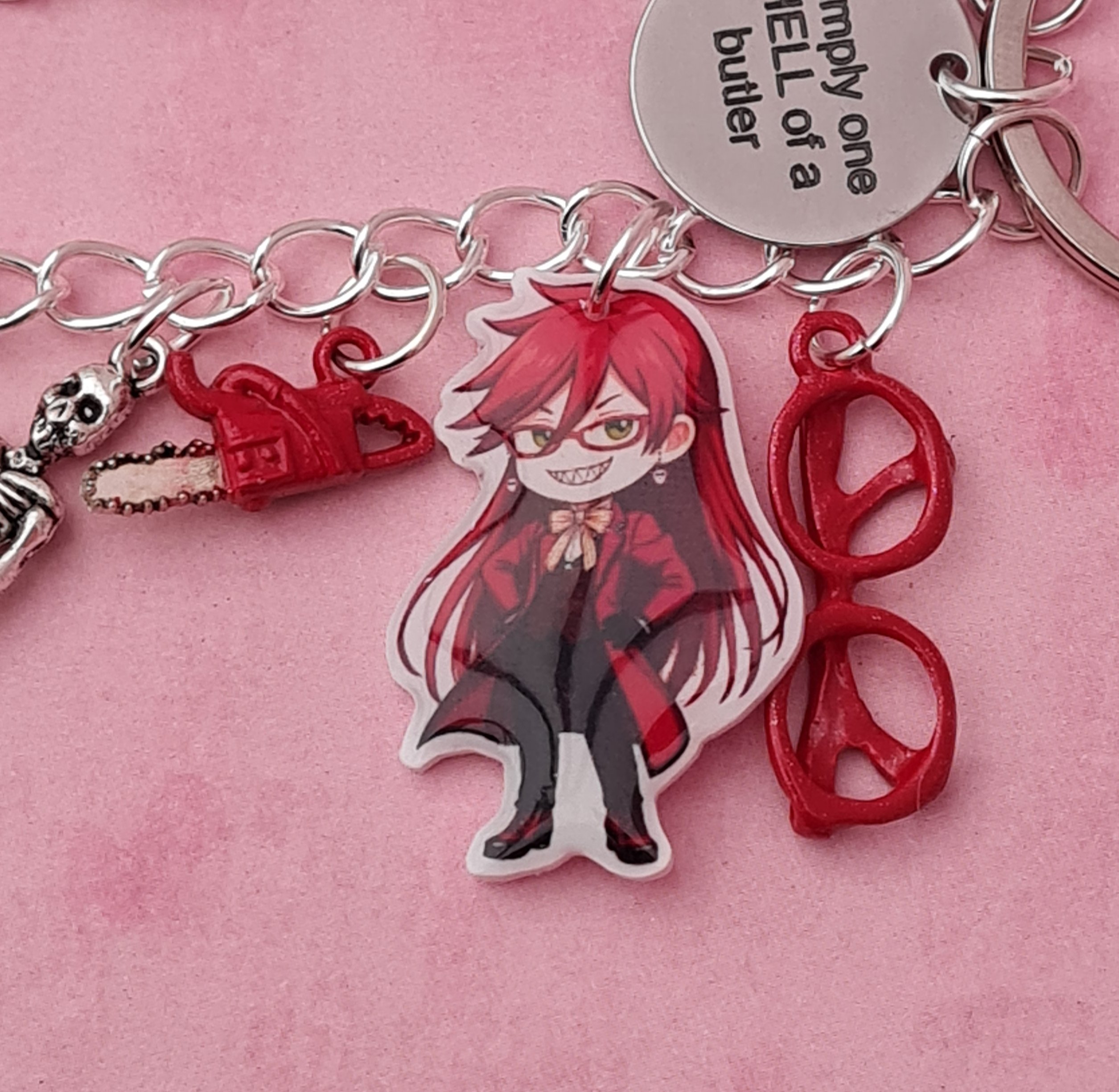 Black Butler Charm Keychain - Image 5