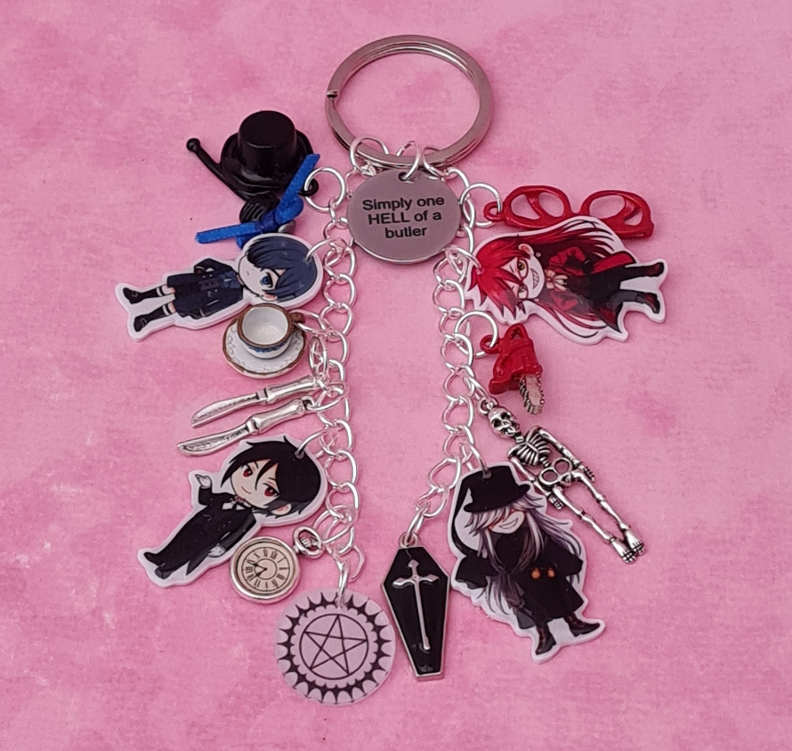Black Butler Charm Keychain - Image 6