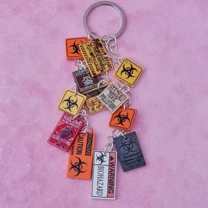 Biohazard Charm Keychain
