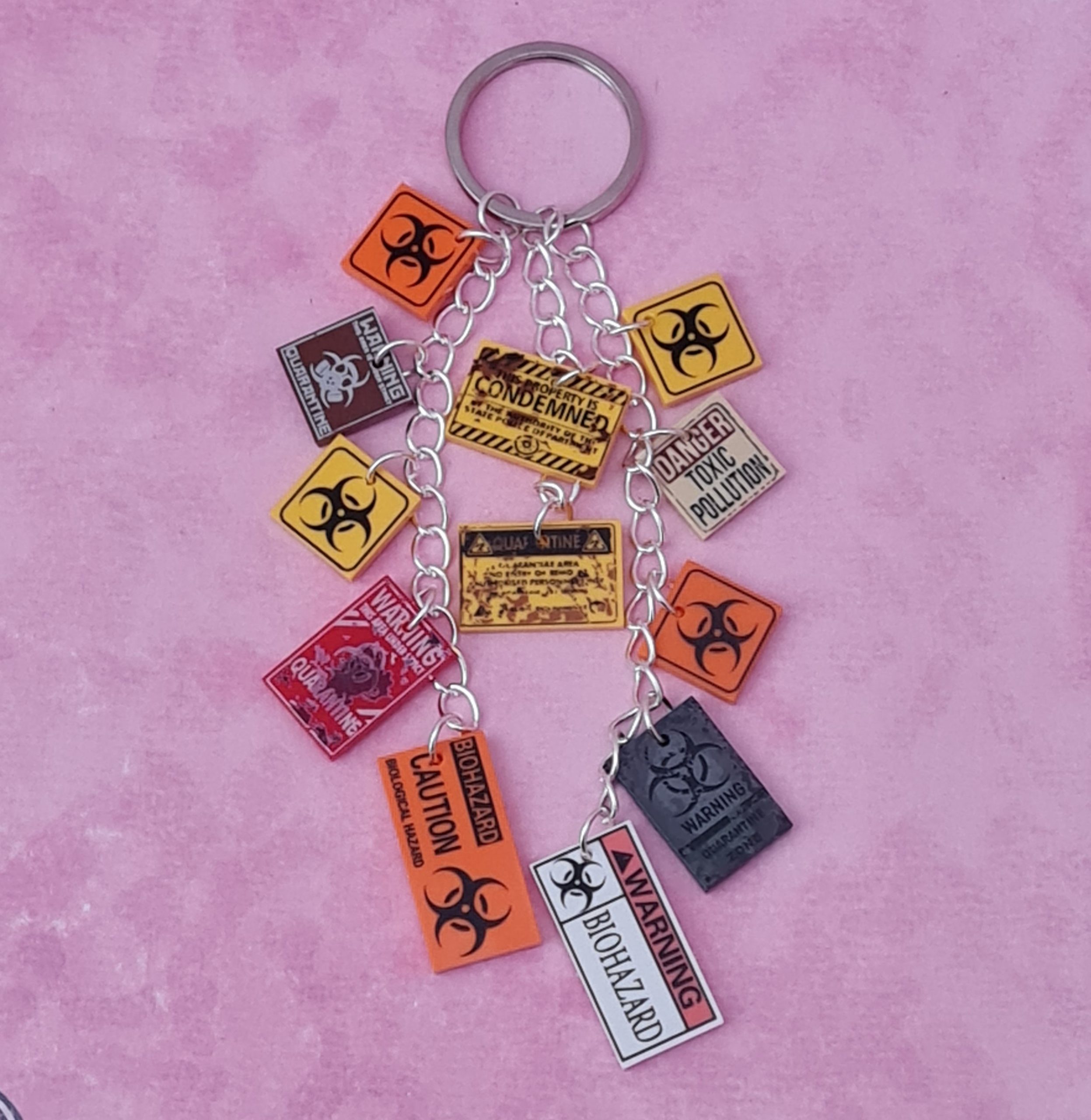 Biohazard Charm Keychain - Image 2